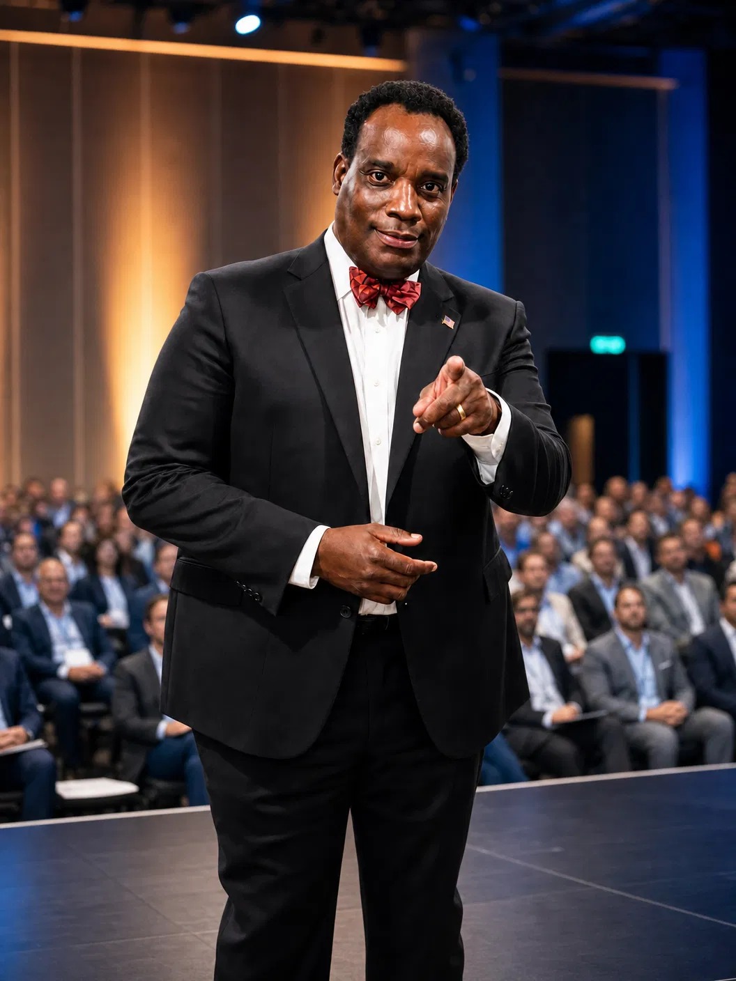 Brian T. Hammond speaking on stage at a conference